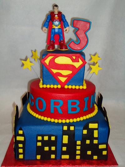 Superman cake - Cake by Kim Leatherwood