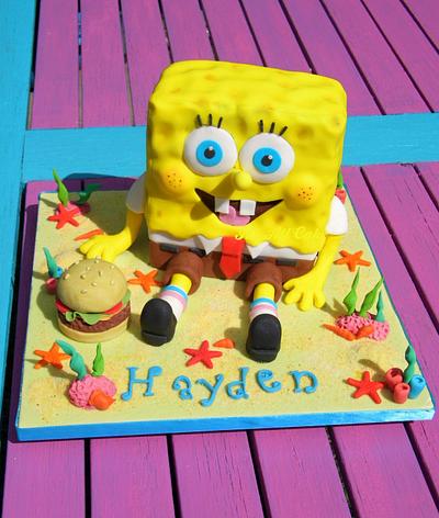 Who lives in a pineapple under the sea???? - Cake by tasha kelly