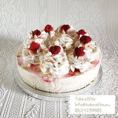 Coconut cheesecake & raspberry - Cake by Take a Bite