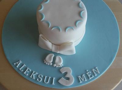 Little 3 month anniversary cake for a little boy - Cake by Jurgyte