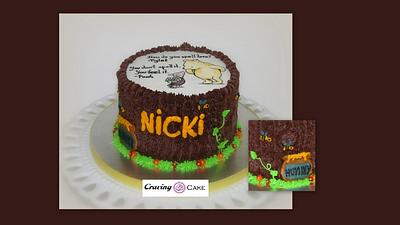 Winnie the Pooh Tree Trunk Cake - Cake by Craving Cake