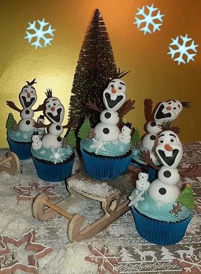 Olaf cupcakes!  - Cake by silvia ferrada colman