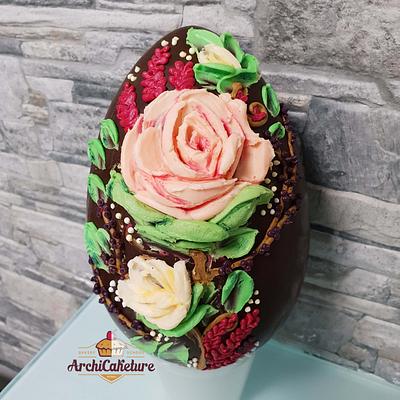Uovo di Cioccolato Decorato - Cake by Archicaketure_Italia