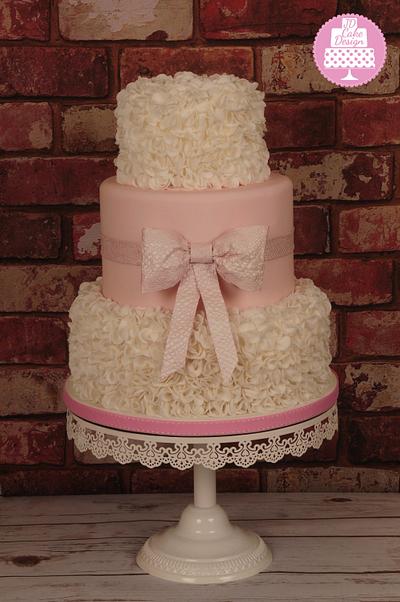 Ruffle wedding cake - Cake by Jdcakedesign