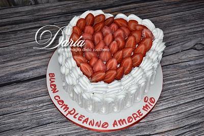 Heart cake with cream - Cake by Daria Albanese