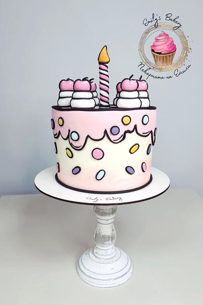 Comic / cartoon birthday cake 🎂 - Cake by Emily's Bakery