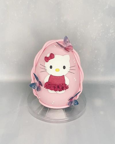 Hello kitty chocolate Easter egg  - Cake by Joan Sweet butterfly 