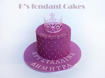 Princess Tiara Cake - Cake by K's fondant Cakes