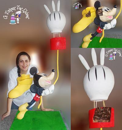 Disney Club Mickey (Gravity cake) - Cake by Moustoula Eleni (Alchemists of cakes)