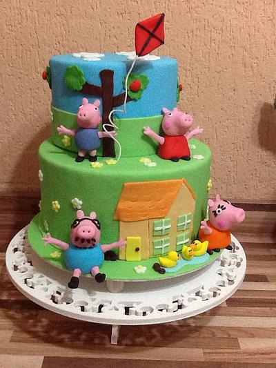 Peppa Pig cake - Cake by claudia borges
