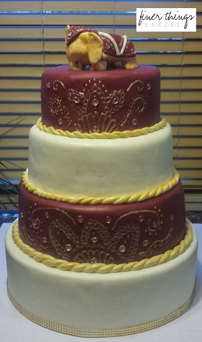 Indian Holiday Cake - Cake by Finer Things Bakery