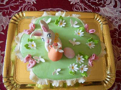cake dove with bunny - Cake by Littlesweety cake