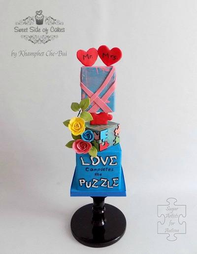 Love Completes the Puzzle @Sugar Art 4 Autsim - Cake by Sweet Side of Cakes by Khamphet 