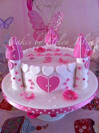 Snowy princess castle - Cake by helen Jane Cake Design 