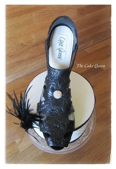 Gladiator black sandal!!!! - Cake by Mariana