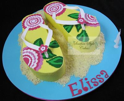Flip flop / thongs cake - Cake by Southin Style Cakes