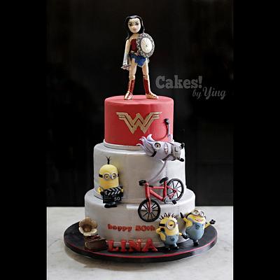 Wonder Woman Lina and her minions - Cake by Cakes! by Ying