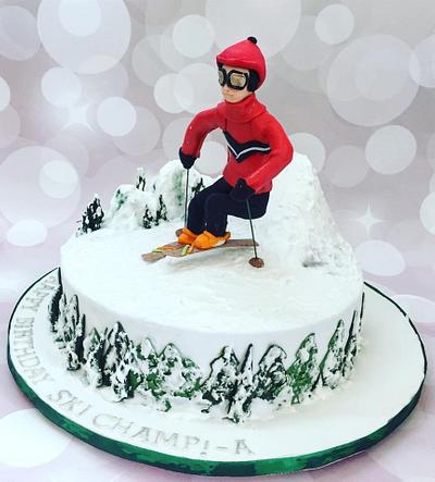 Ski theme birthday cake!  - Cake by Seema Tyagi