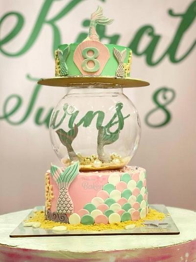 Mermaid theme cake  - Cake by Pinkle 