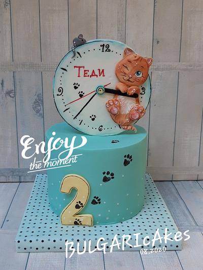 Cats & clocks...😁 - Cake by BULGARIcAkes