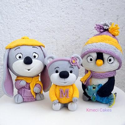 Winter friends - Cake by Kmeci Cakes 