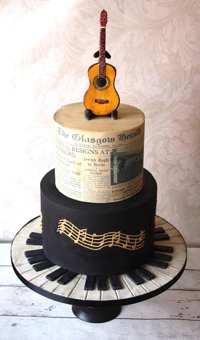 Music themed 70th Birthday cake - Cake by Donnasdelicious