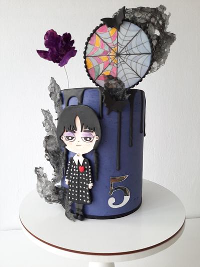Wednesday Addams cake! - Cake by Silvia Caballero