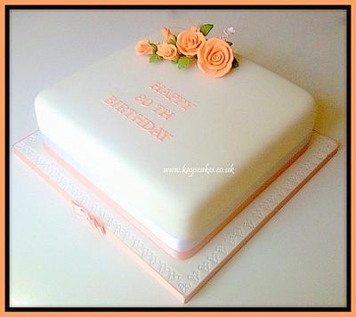 80th Birthday Cake - Cake by Kays Cakes