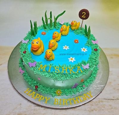 5 little ducks cream cake - Cake by Sweet Mantra Homemade Customized Cakes Pune