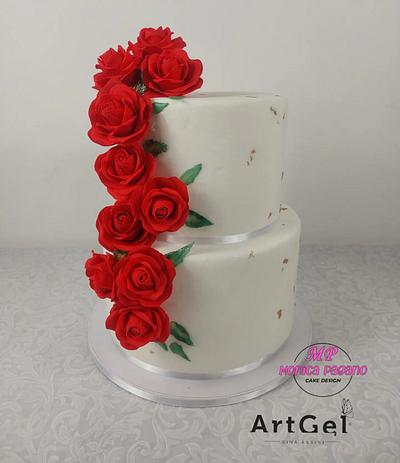 Rose rosse - Cake by Monica Pagano 