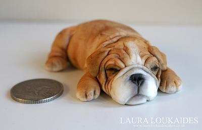 Tiny Bulldog - Cake by Laura Loukaides