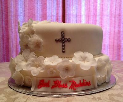 Christening Flowers - Cake by Cathy Gileza Schatz