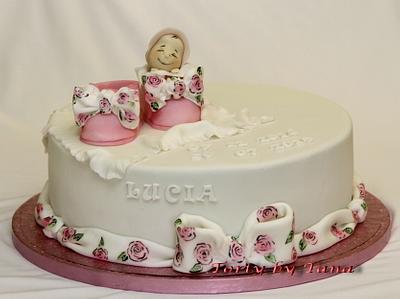 Romantic christening cake - Cake by grasie