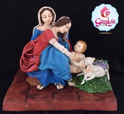 Santa Ana with the virgin and the child - Leonardo Da VInci - Cake by Xime Aguirre