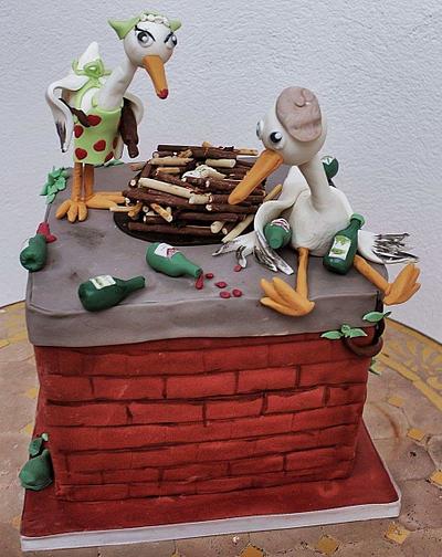 Celebrating storks - Cake by Lamputigu