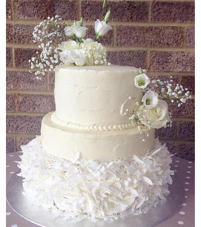 Coconut Floral Wedding Cake - Cake by Sugar by Rachel