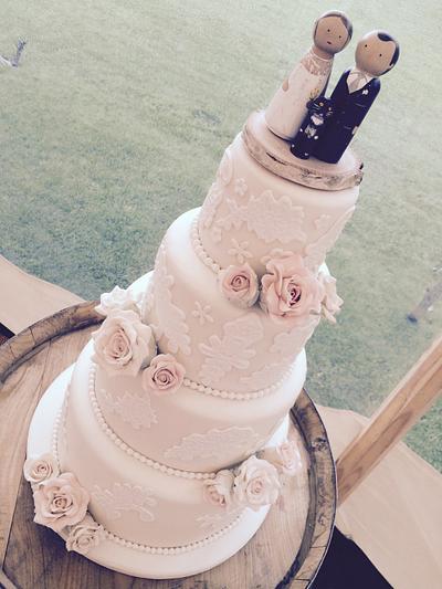Rustic wedding cake  - Cake by Andrias cakes scarborough