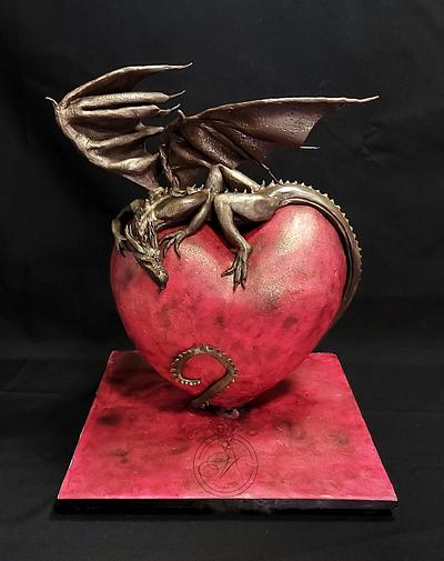 The Dragon with a Heart  - Cake by Victoria