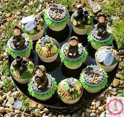 Army Camouflage Celebration Cupcakes - Cake by InsanelyCakes