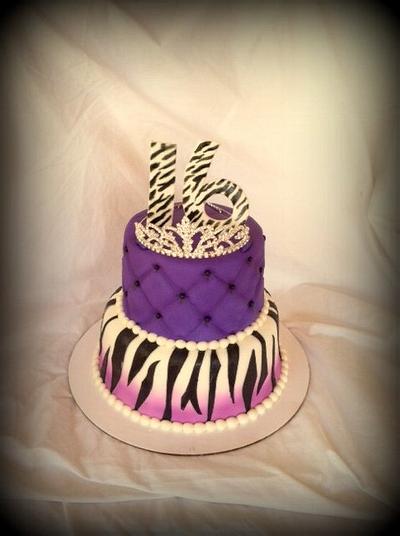 Purple Passion Sweet 16 - Cake by Angel Rushing