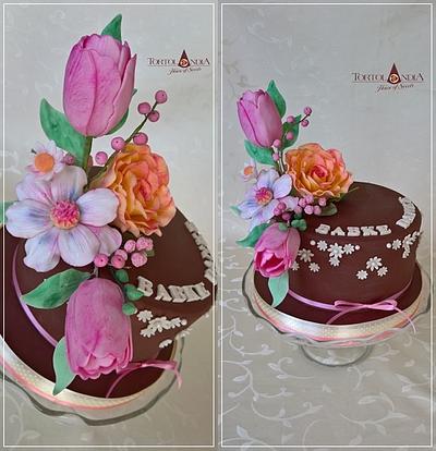 Flowers cake  - Cake by Tortolandia