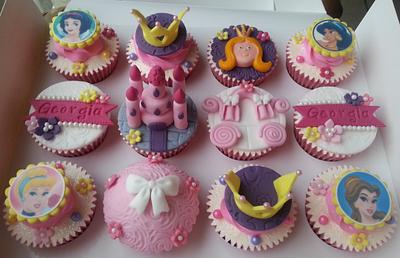 Princess Themed Cupcakes  - Cake by Elaine's Cheerful Colourful Cupcakes