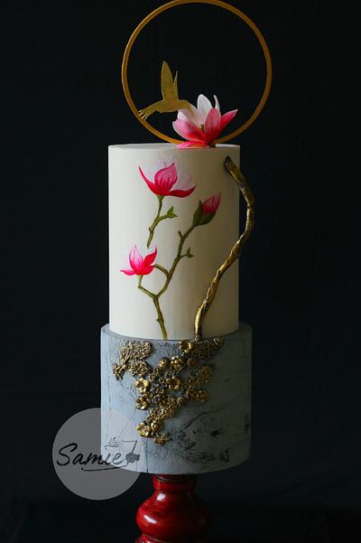 Painted wedding cake - Cake by samie