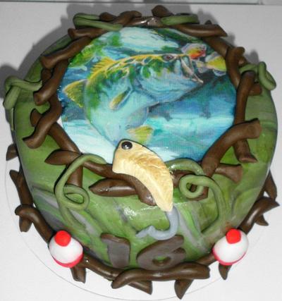 Bass Fishing Cake - Cake by Carrie Freeman
