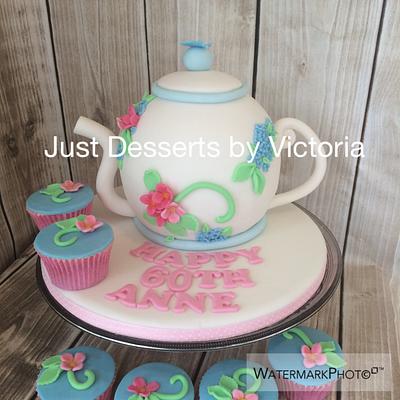 Vintage Tea Pot cake  - Cake by justdesserts26