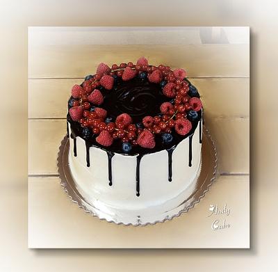 Chocolate cake with fresh fruits  - Cake by AndyCake