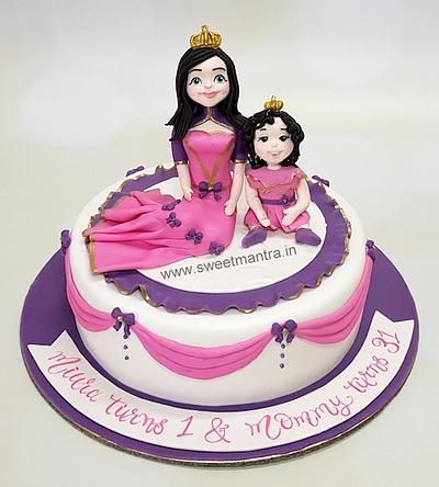 Mom and Daughter birthday cake - Cake by Sweet Mantra Homemade Customized Cakes Pune
