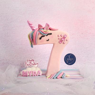 Unicorn Number 7 Cake  - Cake by Priyanka Gupta