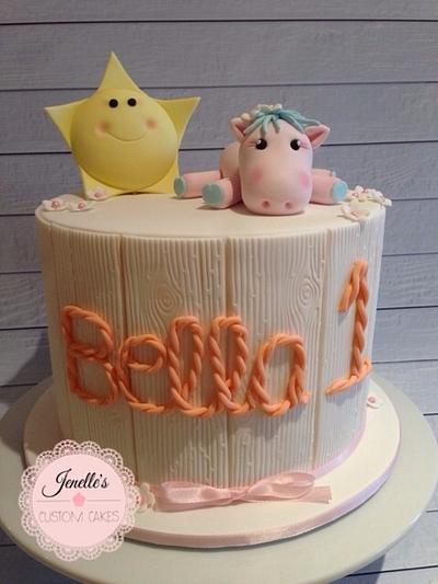 Woodgrain Pony Cake!  - Cake by Jenelle's Custom Cakes