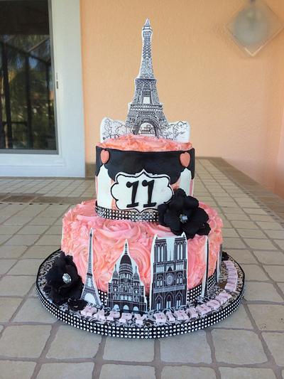 Paris theme cake - Cake by Oh My Cake Designs